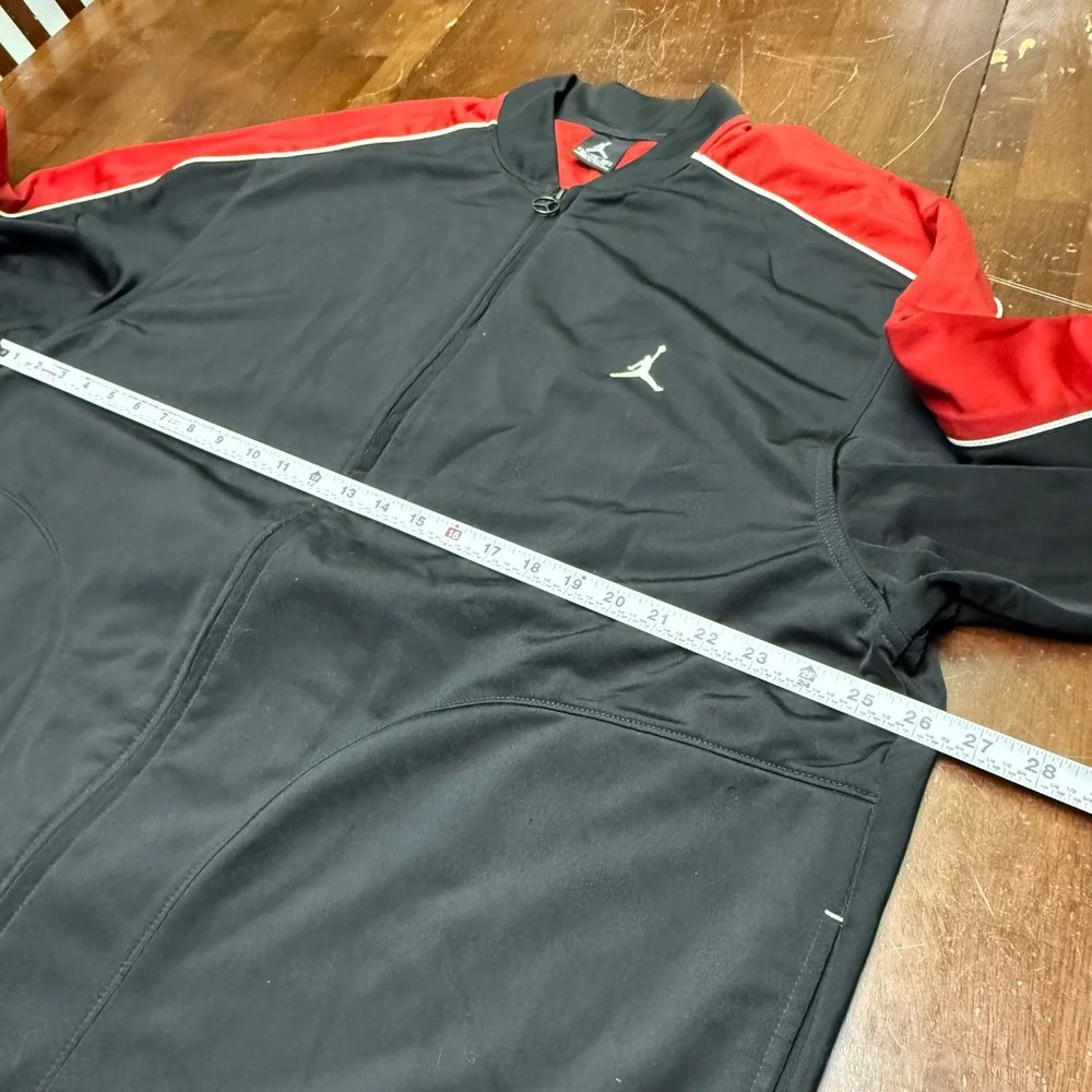 Jordan Track Jacket Mens XXL Black Red White Piping Jumpman Full Zip